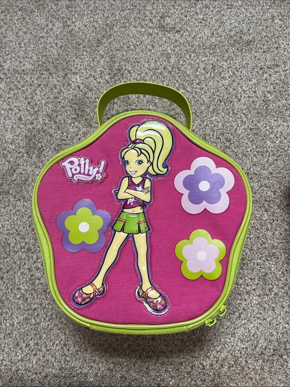 Polly Pocket Pink and Lime Floral Carry Case